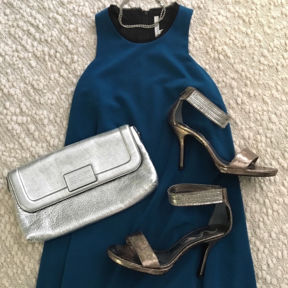 Nina metallic embellished heels
